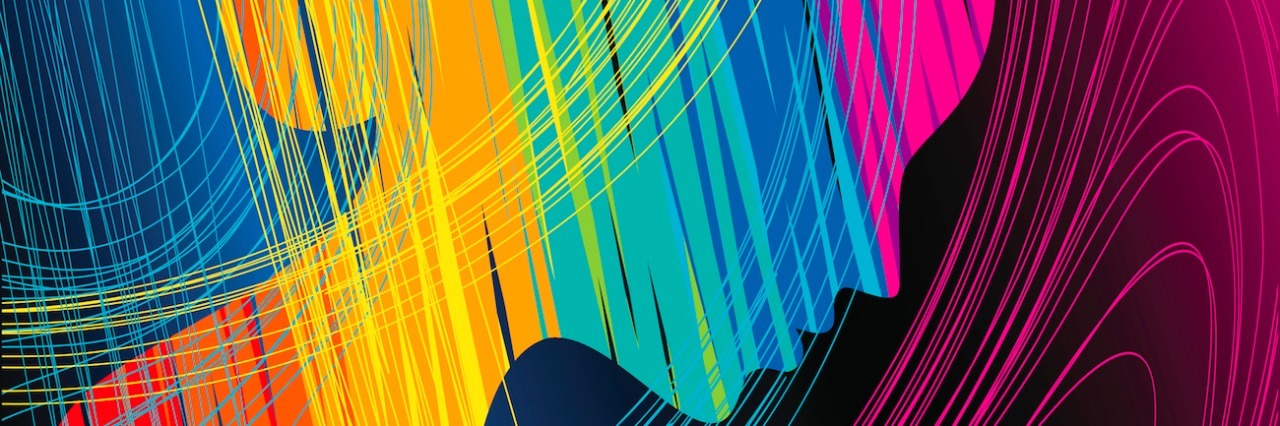 Things I Wish I Knew When I Was Diagnosed With Depression Illustration of silhouette of woman's face in rainbow colors