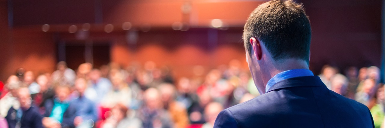 To My Professor Who Encouraged Me to Take Care of My Health College professor teaching to room full of students