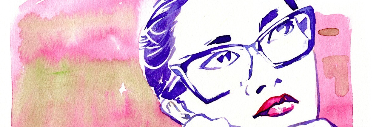 How My Own Diagnoses Challenged My Assumptions About Mental Illness Watercolor of Glasses Girl