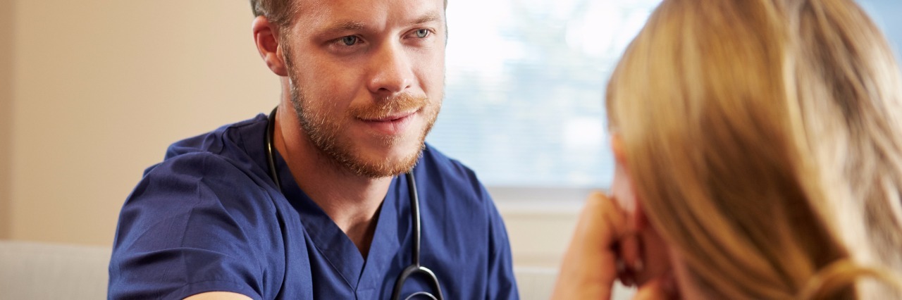 Thank You Letter to Doctor Who Listened to Undiagnosed Patient male doctor talking to female patient