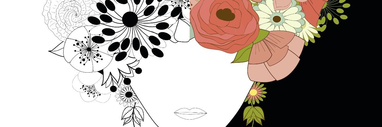 Why I'm Not Focused on 'Full Recovery' From Depression Woman floral silhouette