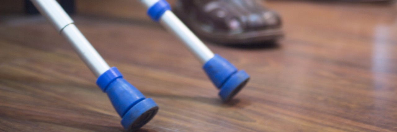 When Chronic Pain Makes Me Live the 'Crutch Life' Crutches on the floor.