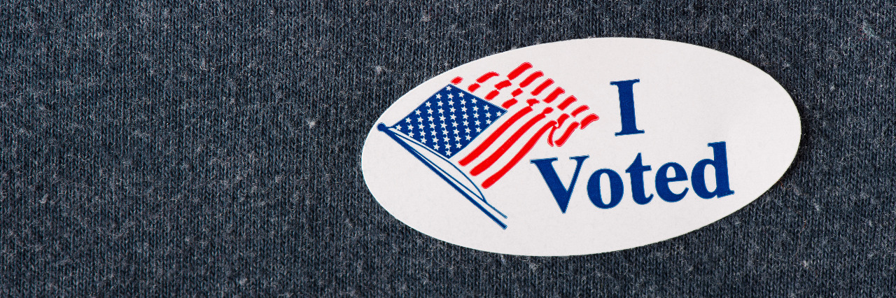 "I voted" sticker.