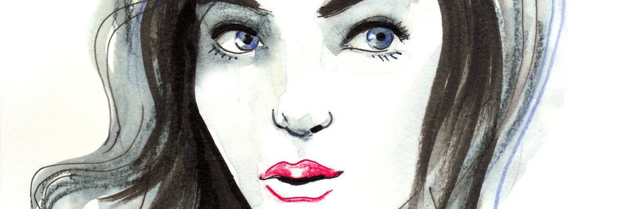 Why I Don't Stop Fighting Depression Hand drawn sketch of a beautiful woman