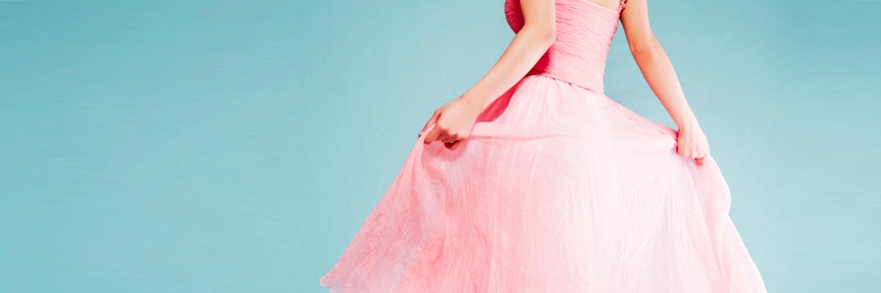 Eating Disorder Recovery Surrendering Desire to Fit Into Clothes pink dress