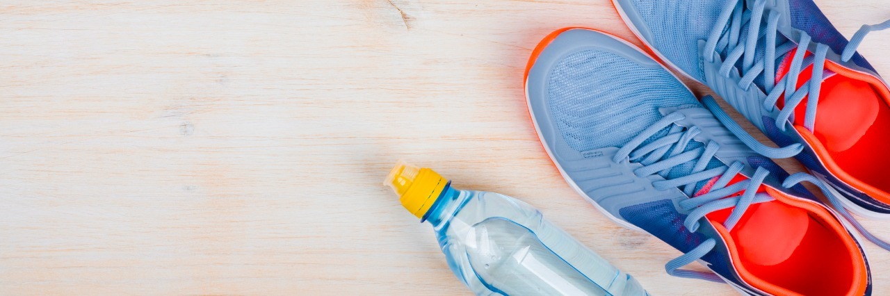 Why Exercise Was Important for My Mental Health Recovery Sports activities objects on wooden background with copy space