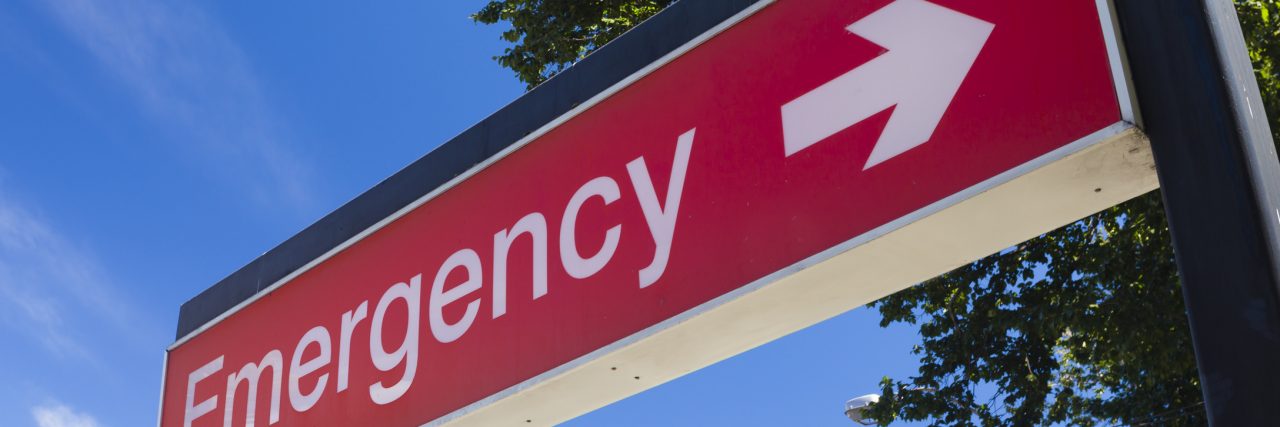 Emergency sign of a hospital