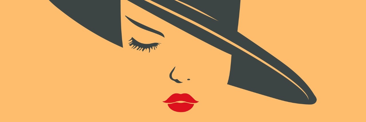 Why We Need to Stop Overuse of the Word 'Anxiety' Woman hat and lips icon