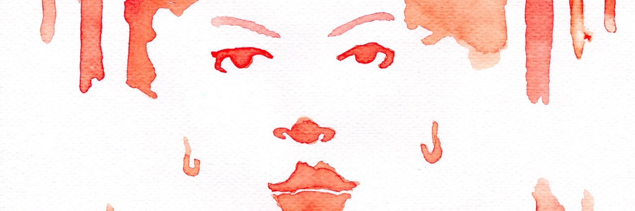 Letter to Depression About Taking Control of Life Watercolor woman portrait