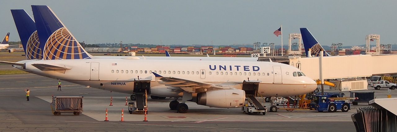 United Airlines airplane on the tarmac.