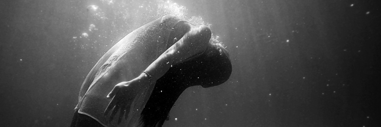 Having Hope When Depression Feels Like Drowning black and white woman underwater