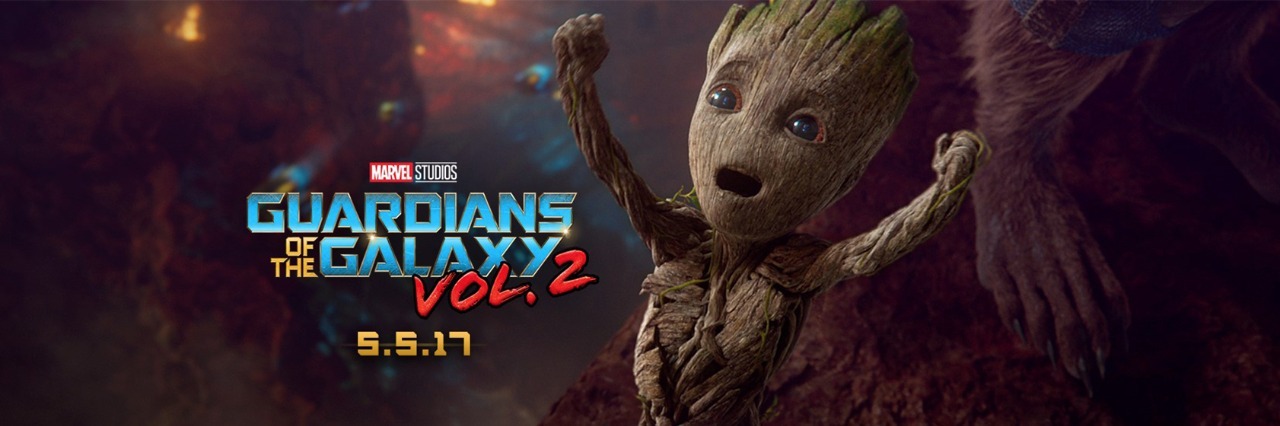 What 'Guardians of the Galaxy Vol. 2' Taught Me About My Mental Health promotional art for guardians of the galaxy vol. 2 with baby groot raising his arms