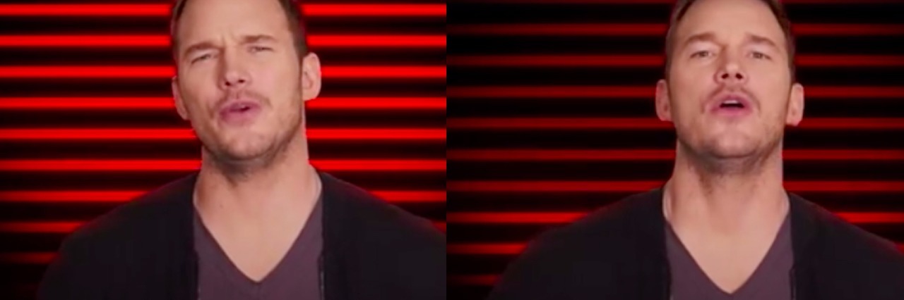 'Guardians of the Galaxy' Trailer Criticized for Excluding Captions Still of Chris Pratt in trailer text reads "C'mon, seriously dude. No reading those."