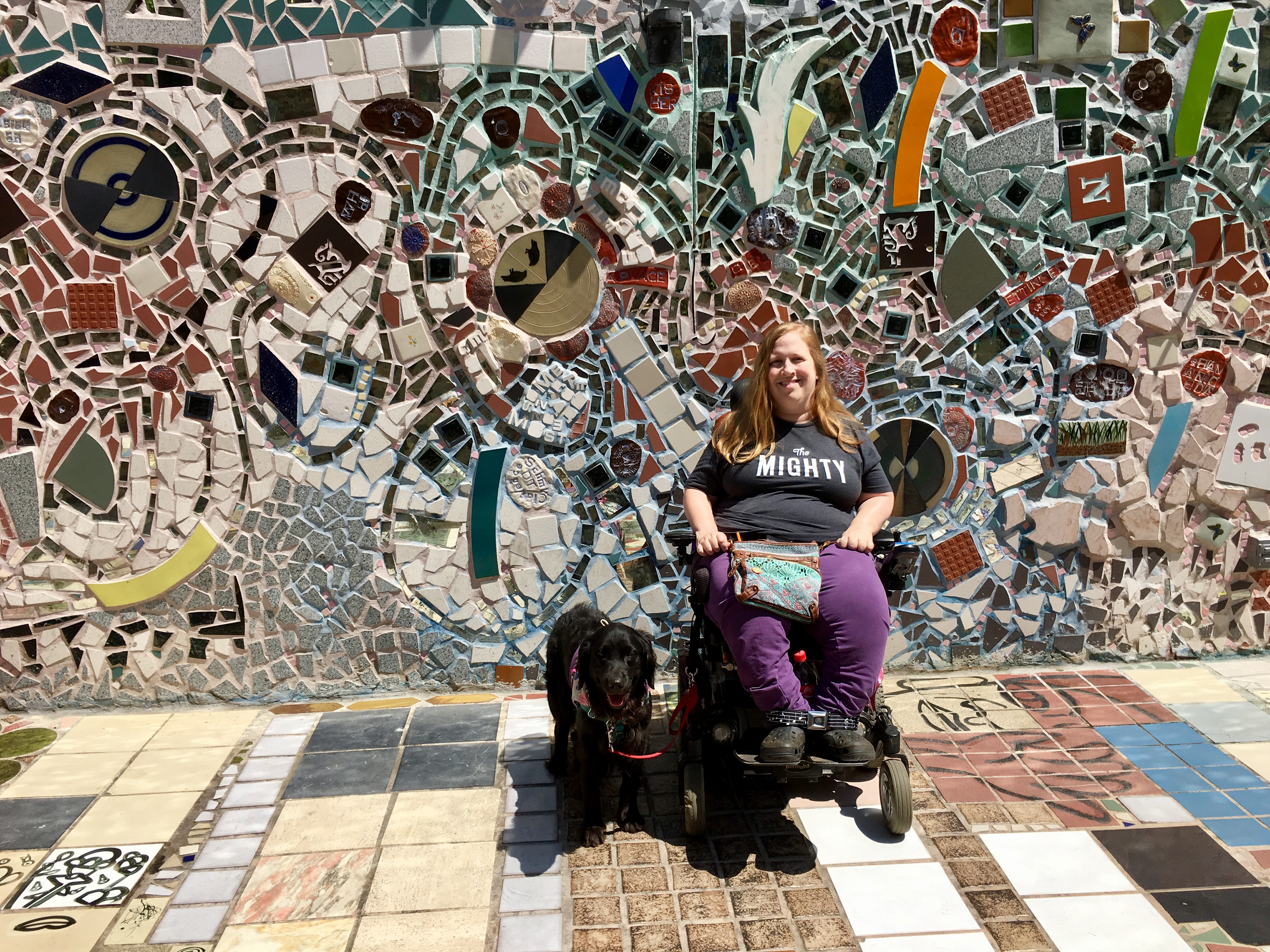 Karin at the Philadelphia Magic Gardens.