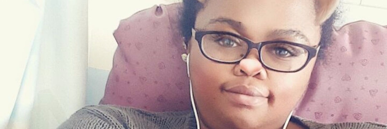 Lupus: Not Aspiring to Be Strong With Illness selfie of a woman with an iv in her arm