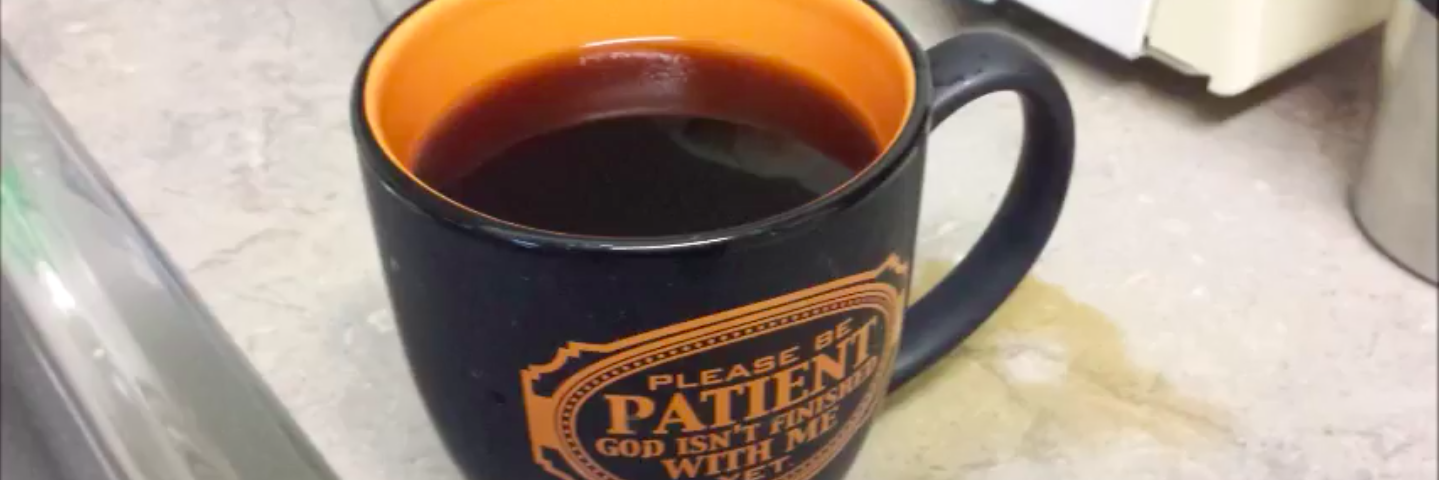 Making Instant Coffee Because of Chronic Fatigue mug of coffee