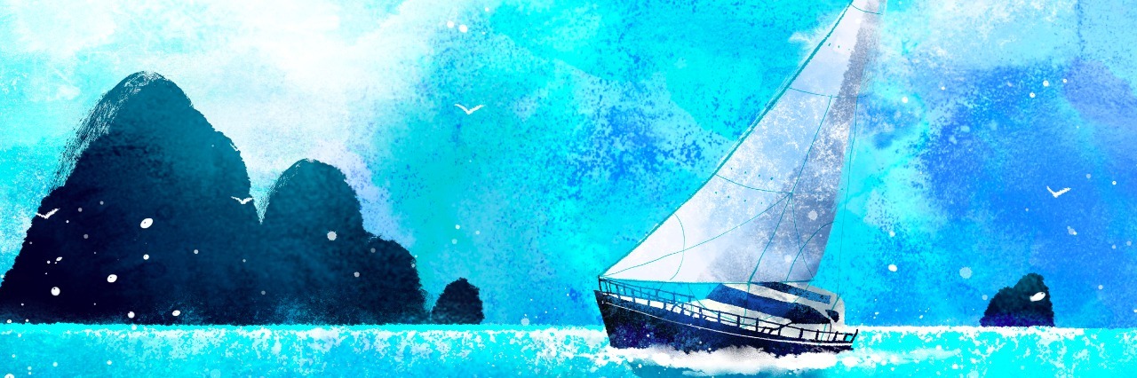 Anxiety Makes My Mind an Ocean and My Thoughts Are Waves Yacht In Sea At Night