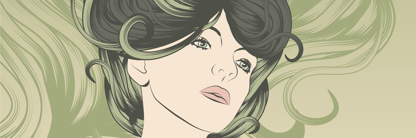 The Lies I Tell Myself When I'm Struggling With Bipolar Disorder Beautiful woman with long hair flowing up. Face, hair and background are on separate layers. Each hair strand is individual object. Easily change colors . Extra folder includes Illustrator CS2 AI and PDF files.