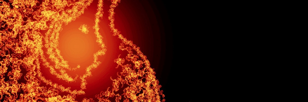 What I Wish I Had Known About Complex Regional Pain Syndrome Flare-Ups Woman outlined with fire.