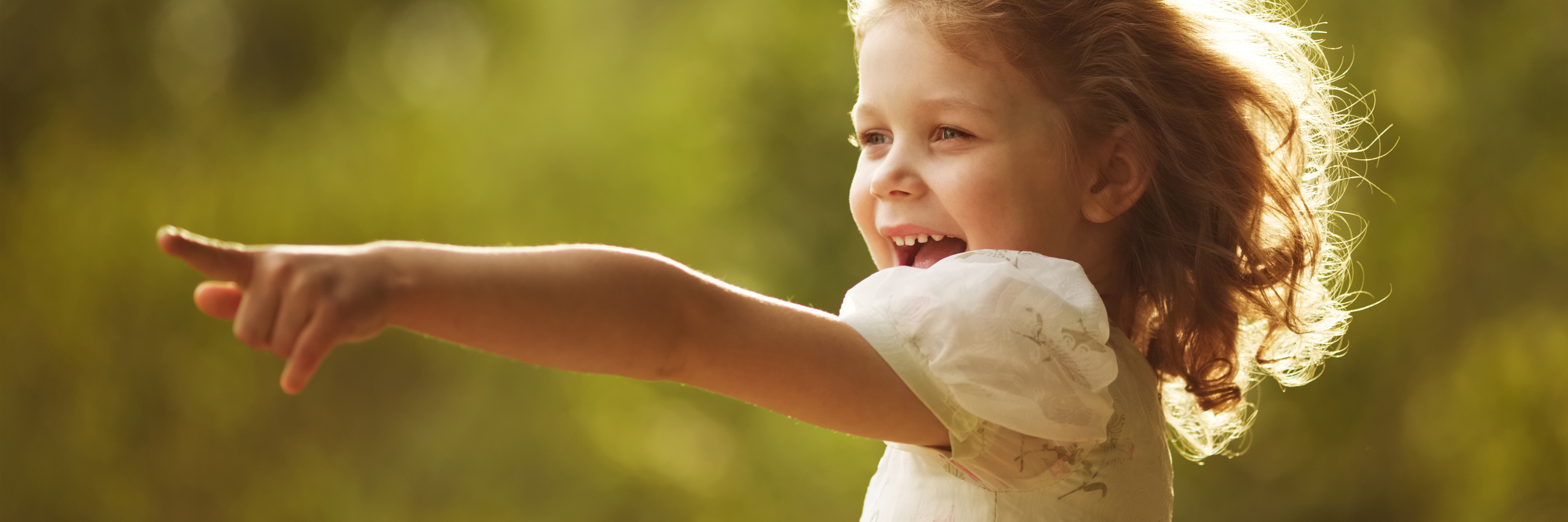 Responding to Your Child's Questions About People With Disabilities Girl pointing, curious.