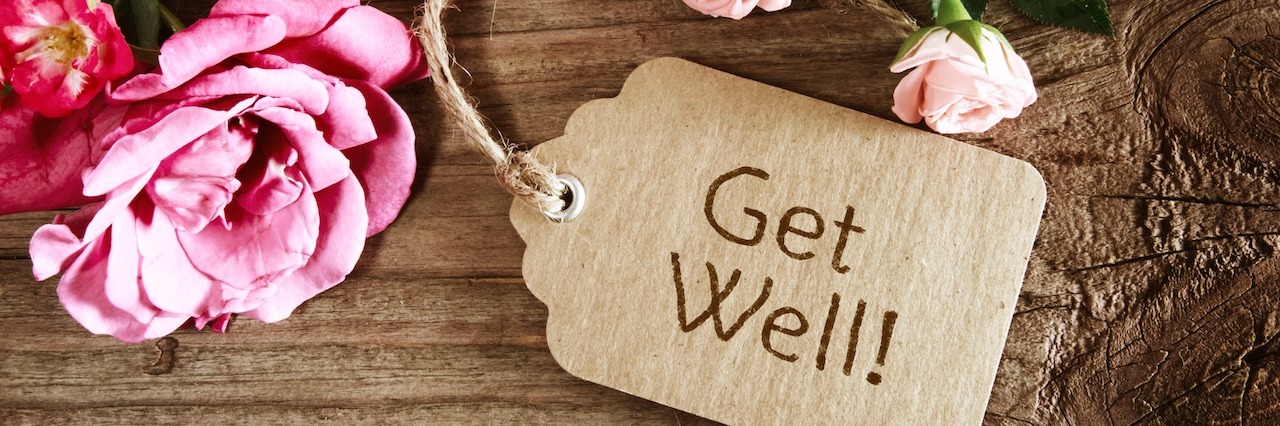 Together We Can: Cards to Send to Friends Facing Hard Times A get well soon card on flowers