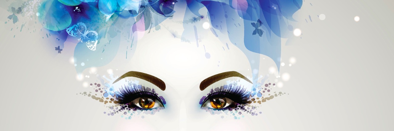 How to Raise Awareness of Chronic Fatigue Syndrome Without Energy Beautiful abstract women with abstract design floral elements