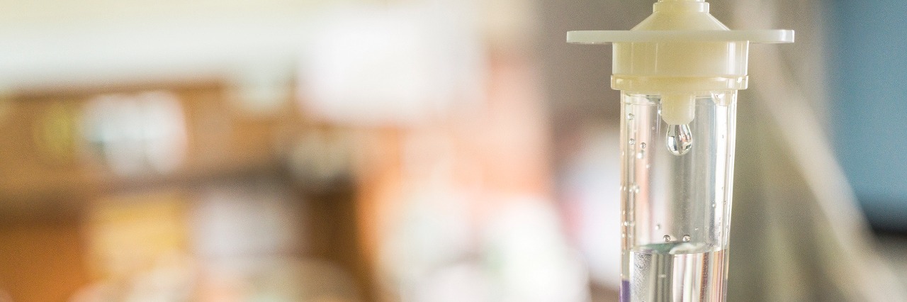 Multiple Sclerosis: Preparing to Try New Drug Ocrevus iv drip for patient in the hospital