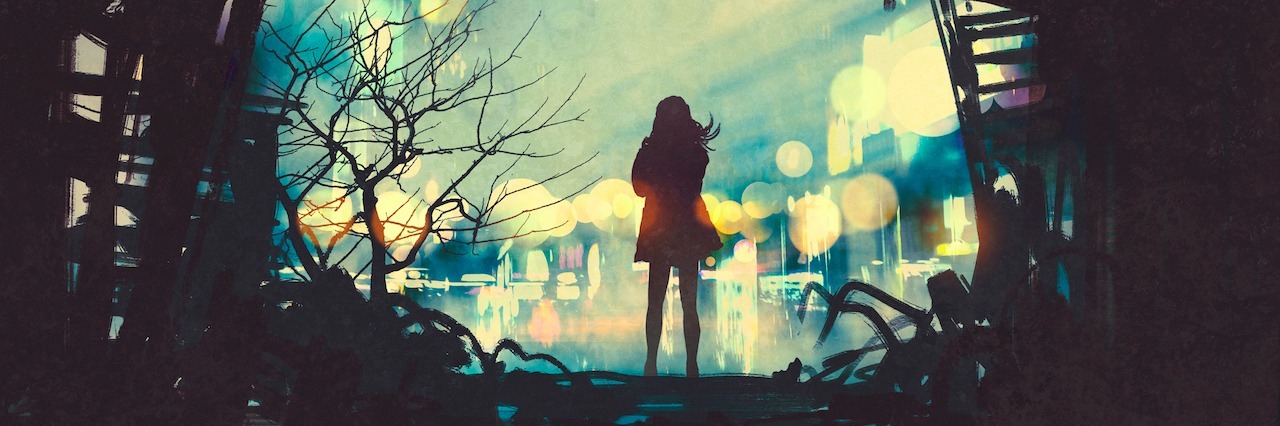 Why You Shouldn't Be Fearful of My Borderline Personality Disorder An illustration of a woman standing outside