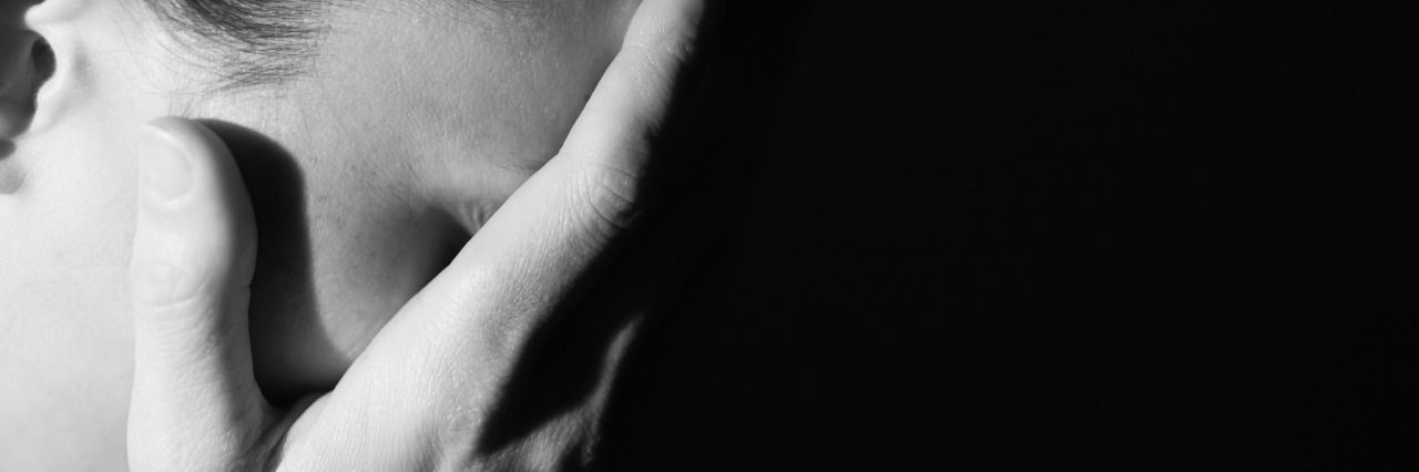 Fibromyalgia, ME/CFS: Living With Chronic Pain black and white photo of woman with her face in her hands