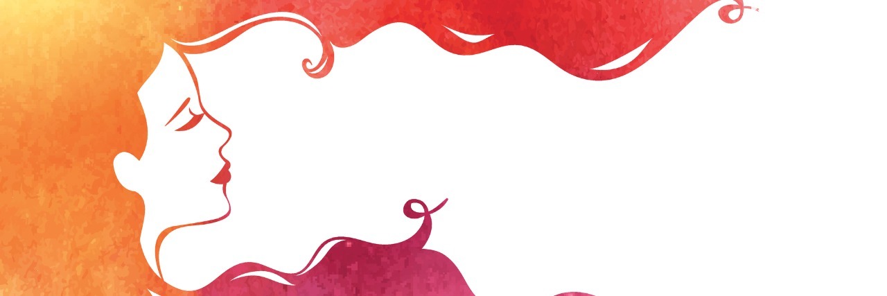 Embracing New Life With Chronic Illness watercolor of a woman with long hair