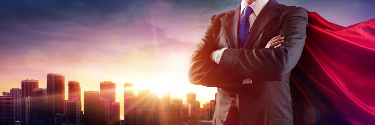 'The Universal Man': How I Acted Out My Anxiety on Stage Businessman With Red Cape