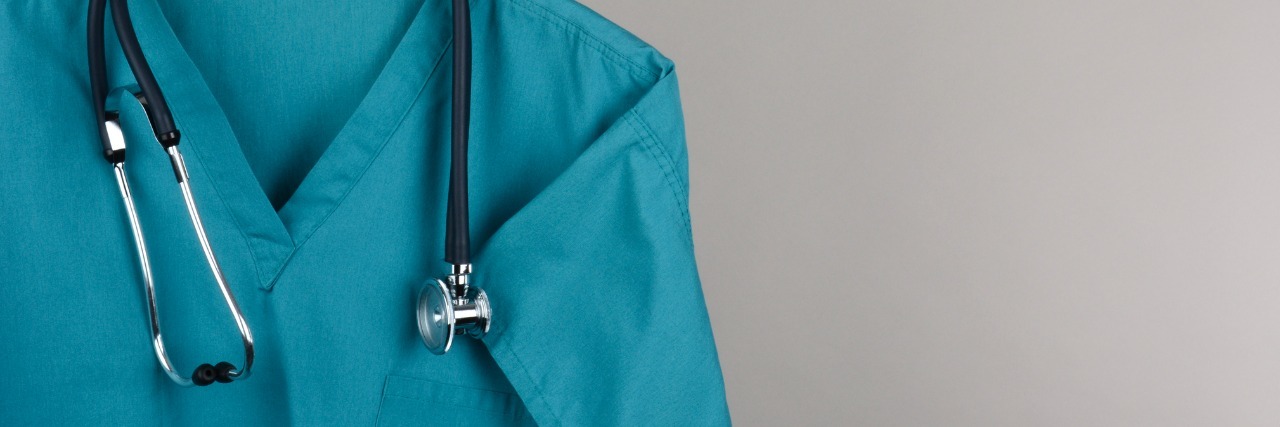 Why My Chiari Malformation Will Make Me a Better Doctor Scrubs with Stethoscope on Hanger Horizontal