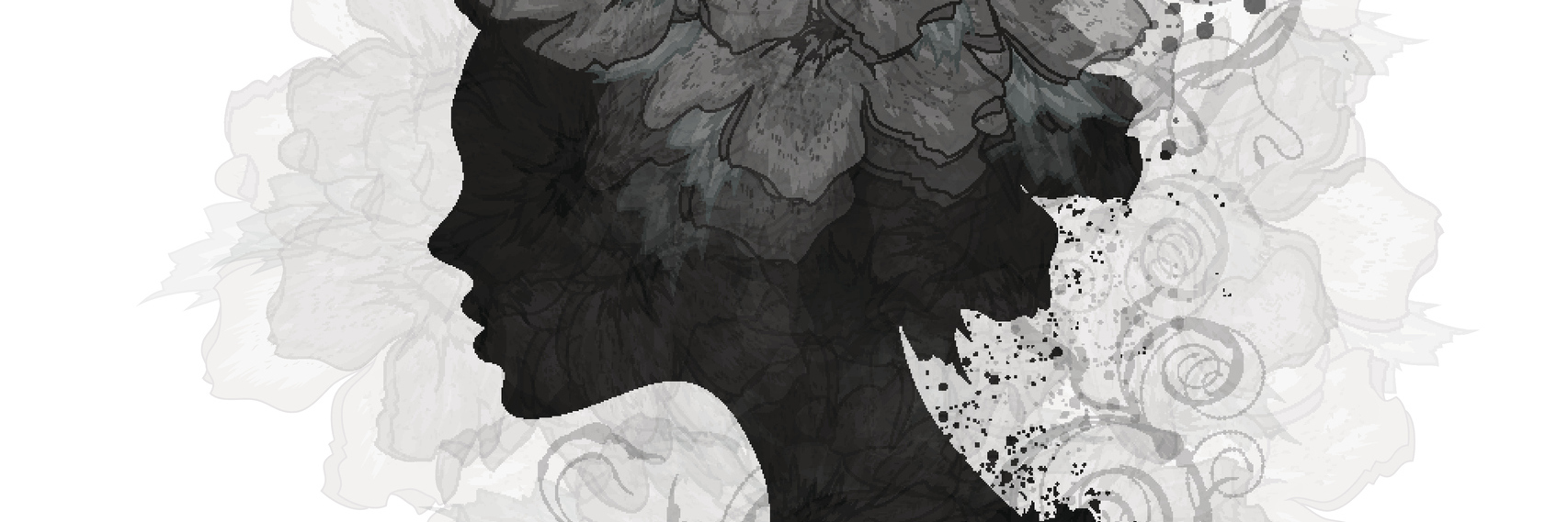 What It Feels Like to Have Lyme Disease portrait of a woman with drawn flowers around her head