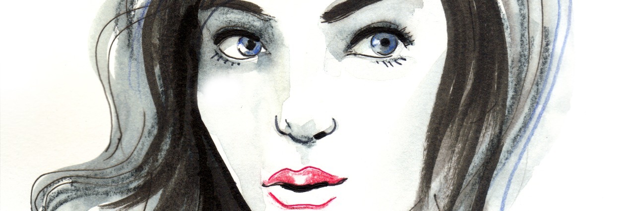 drawing of a woman's face
