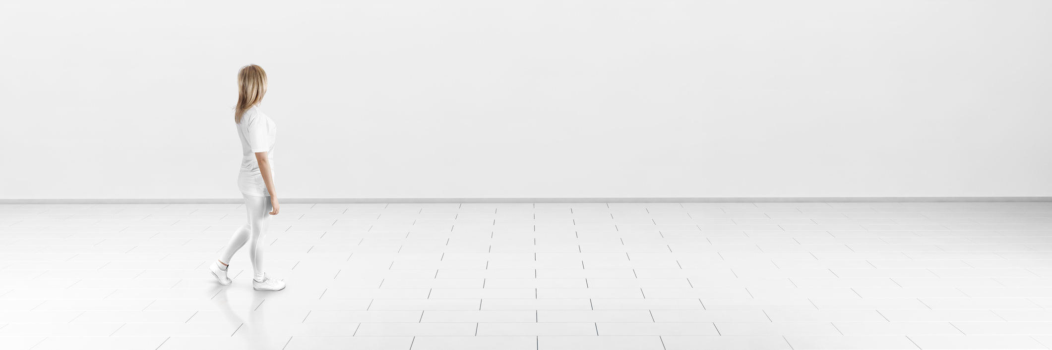 What It Was Like to See a Psychiatrist for the First Time Empty big hall wall mockup. Woman walk in museum gallery with blank wall. White clear stand mock up lobby. Display artwork presentation. Art design empty floor. Expo studio wall in loft corridor.