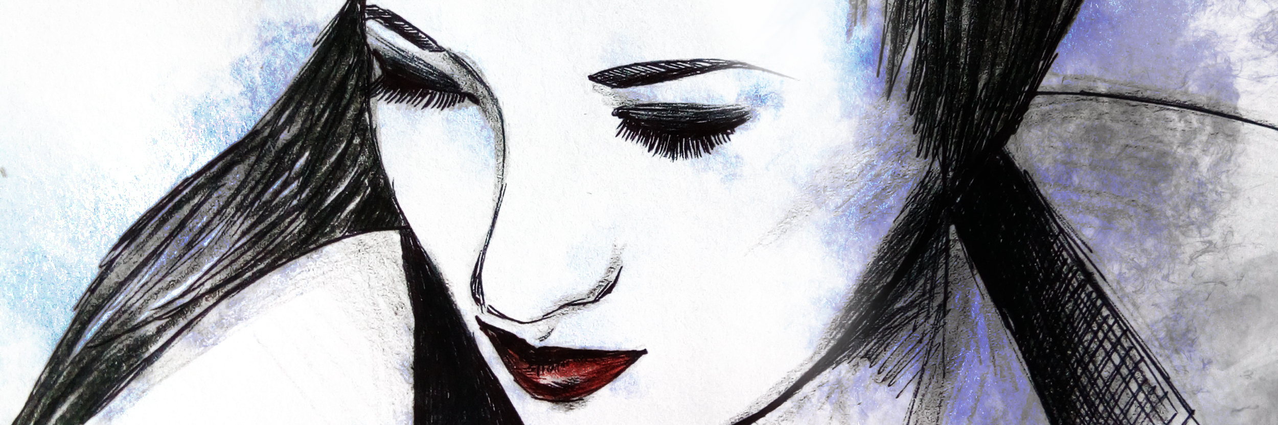 Things I Learned From Getting My Schizoaffective Diagnosis Woman face. Hand painted fashion illustration