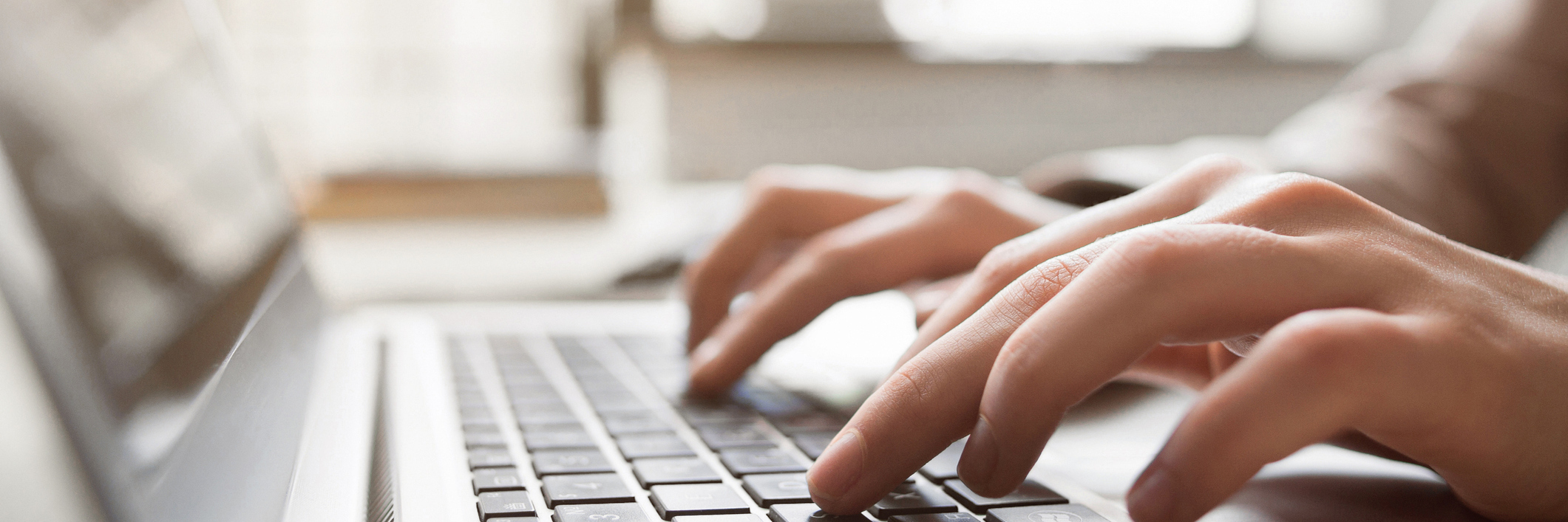 How Writing About My Mental Illness Helps Others Typing on laptop closeup, chatting in Facebook, meeting website. Blogger, journalist writing new article.