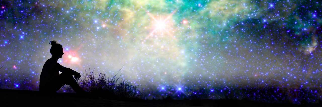 What to Do After Your Chronic Disease Diagnosis silhouette of woman sitting outside under starry night sky