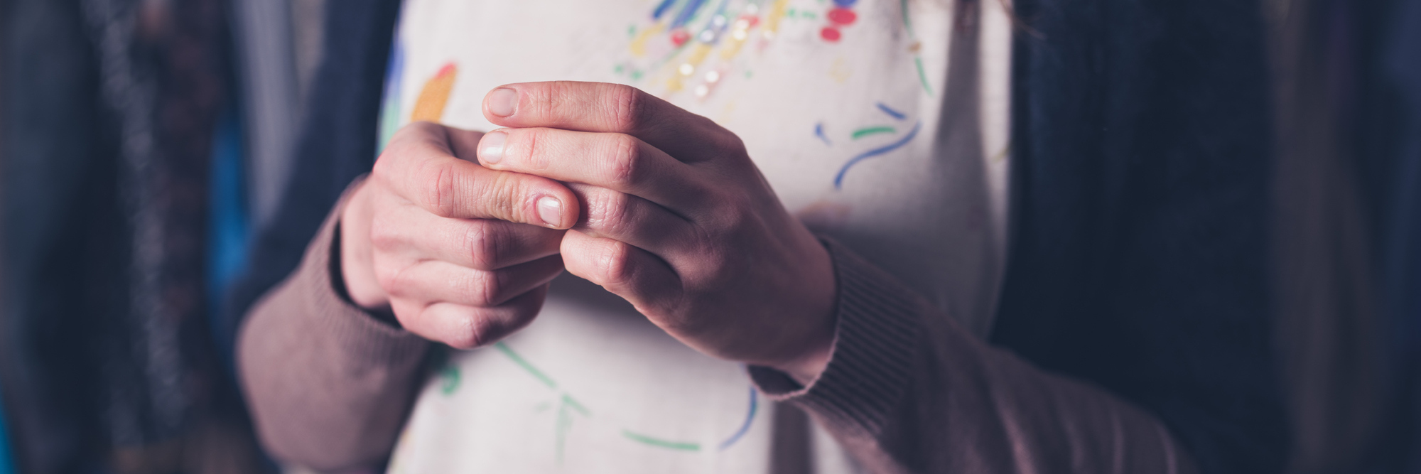 If You're Frustrated That You Can't Stop Picking Your Skin... Nervous woman picking her nails