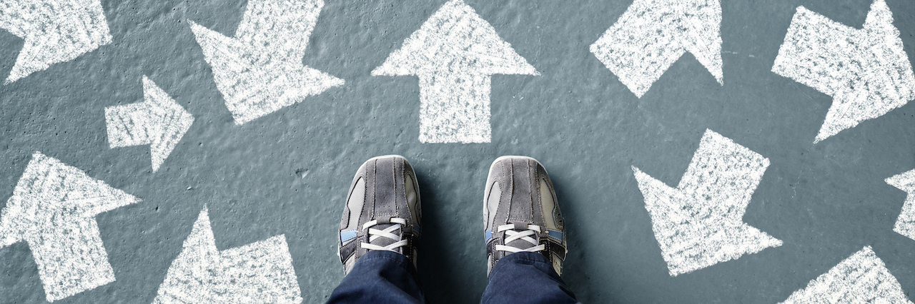 9 Alternatives to Self-Harm Arrows on the ground pointing in different directions