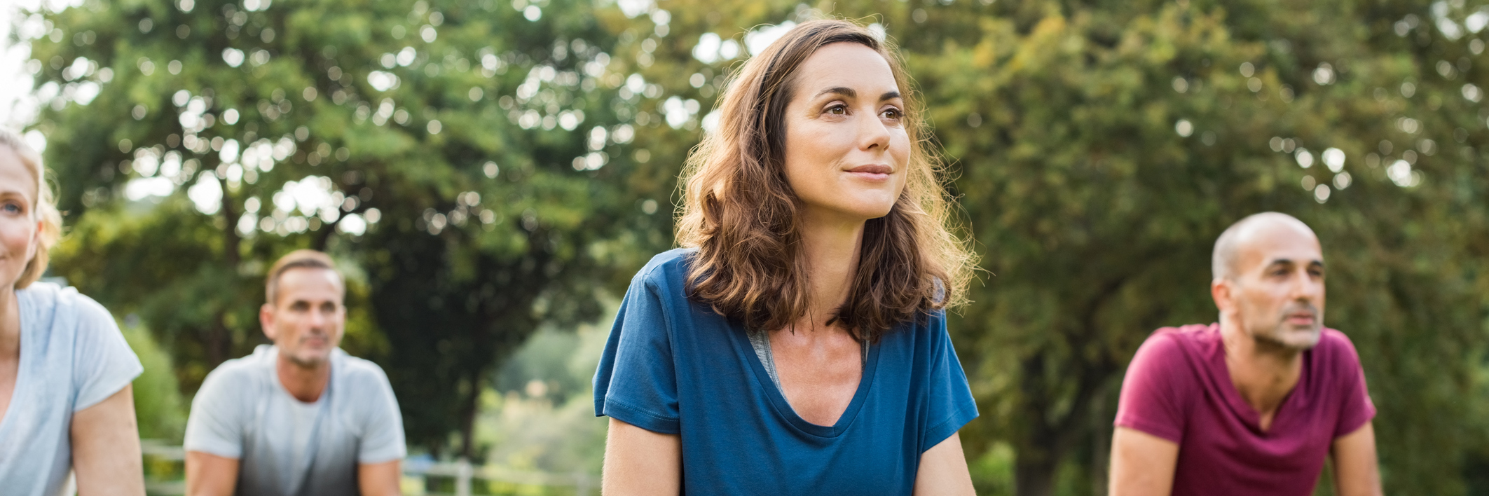 ME/CFS: Personal Trainer's Advice for Exercising With Chronic Illness group yoga class practicing outside