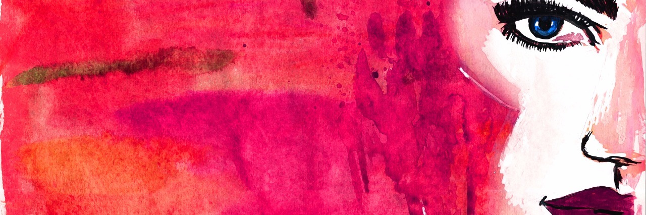 What Happens When Anxiety Takes Over My Day Beautiful woman face. Abstract fashion watercolor illustration