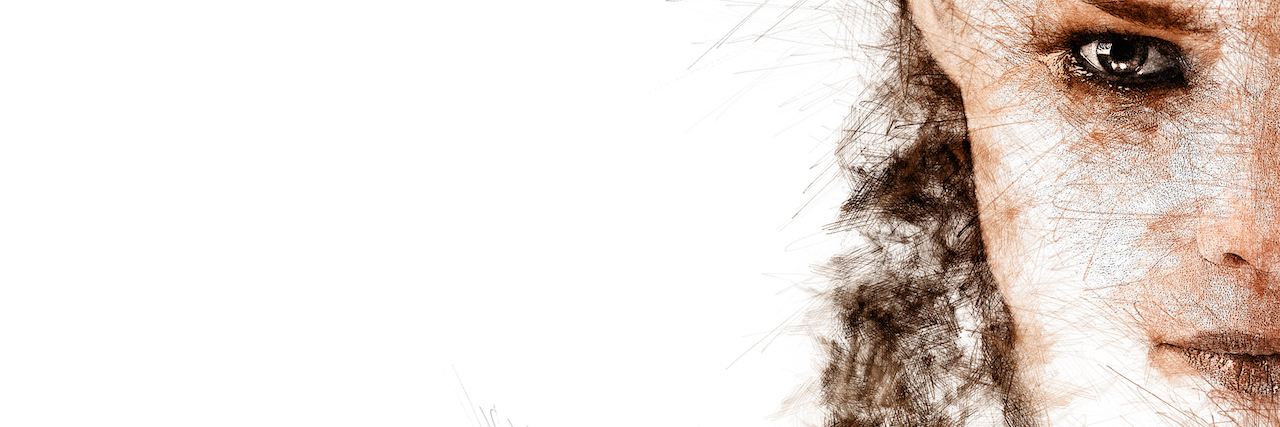 The Depressed Side of Me Most People Don't See Woman wearing dark makeup