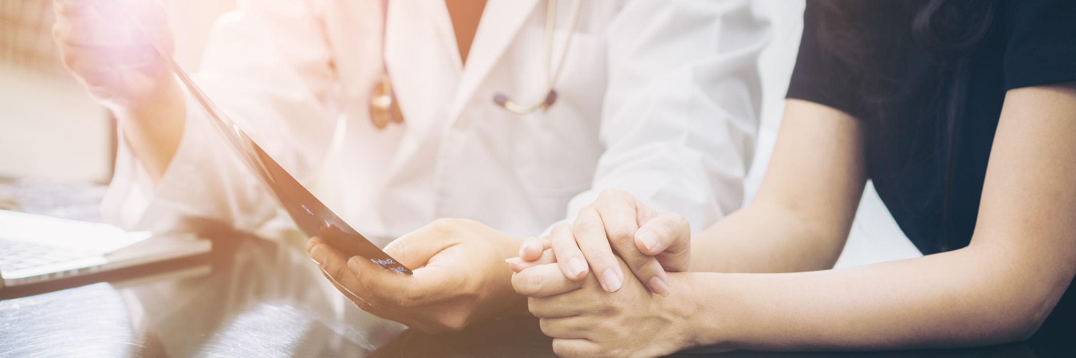 doctor and patient discussing test results