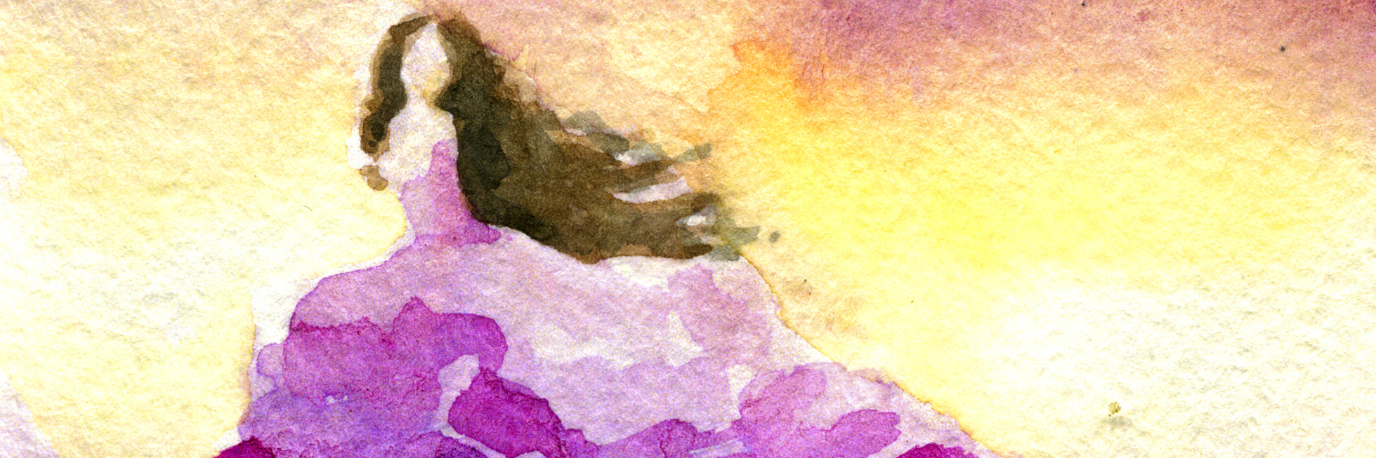 Experiencing Bad Body Thoughts as a Body Positive Blogger watercolor sketch of woman in a dress