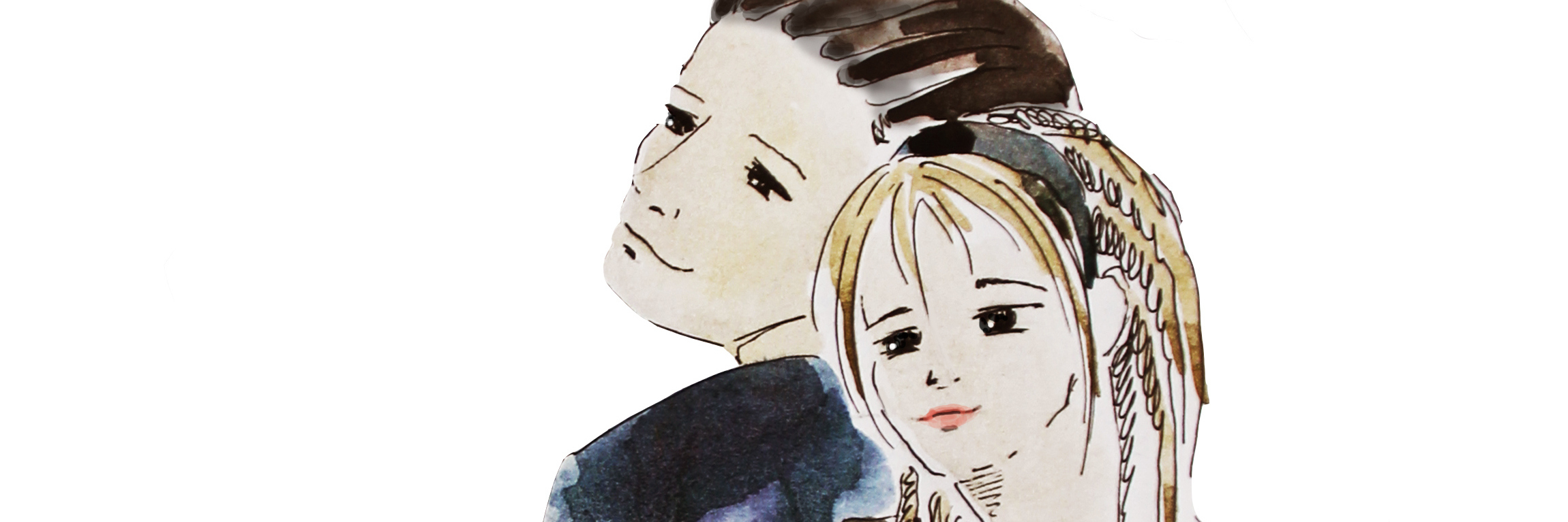Why Talking About Chronic Illness Shouldn't Be Taboo Hand drawn young couple friendship, watercolor illustration