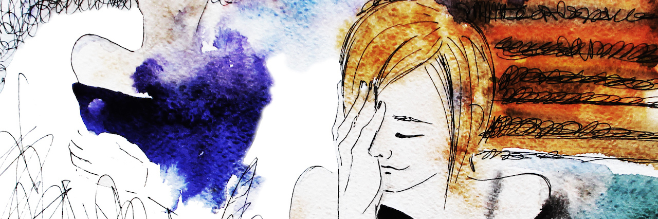 How Social Anxiety Affects My Interpersonal Relationships watercolor drawing of two girls