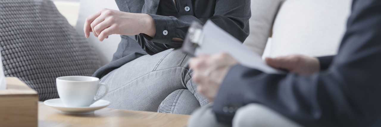 young woman in therapy session