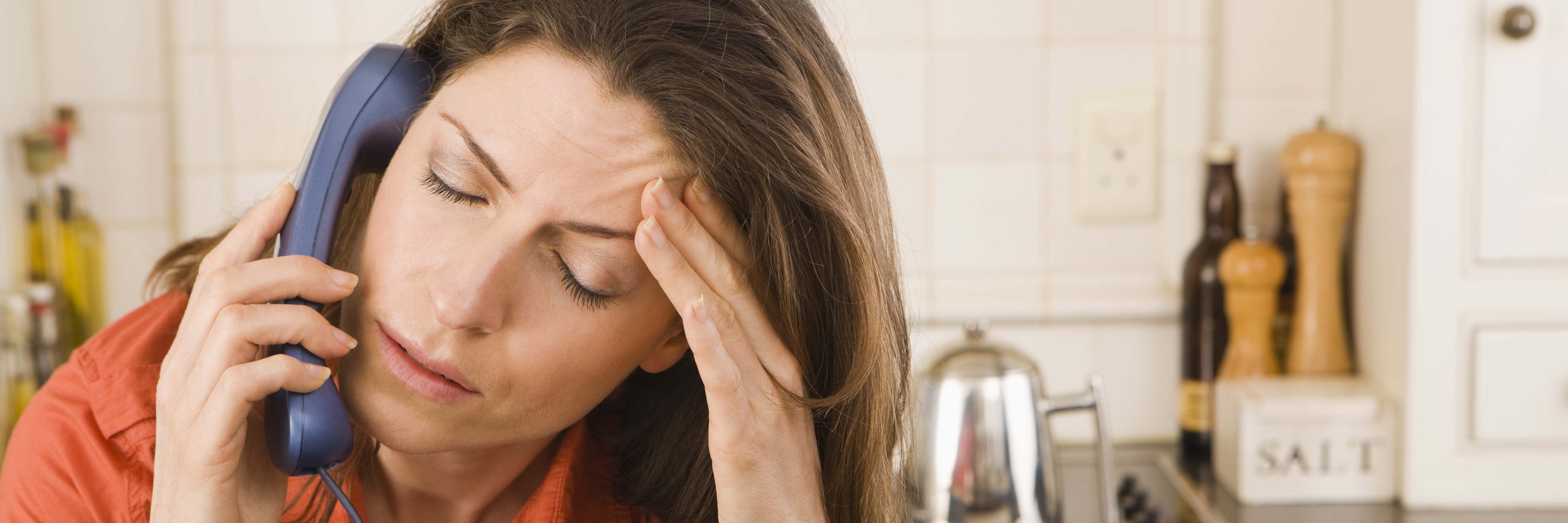 When You Have 'Phone Anxiety' and You Need to Call Your Doctors Distresses woman on the phone.