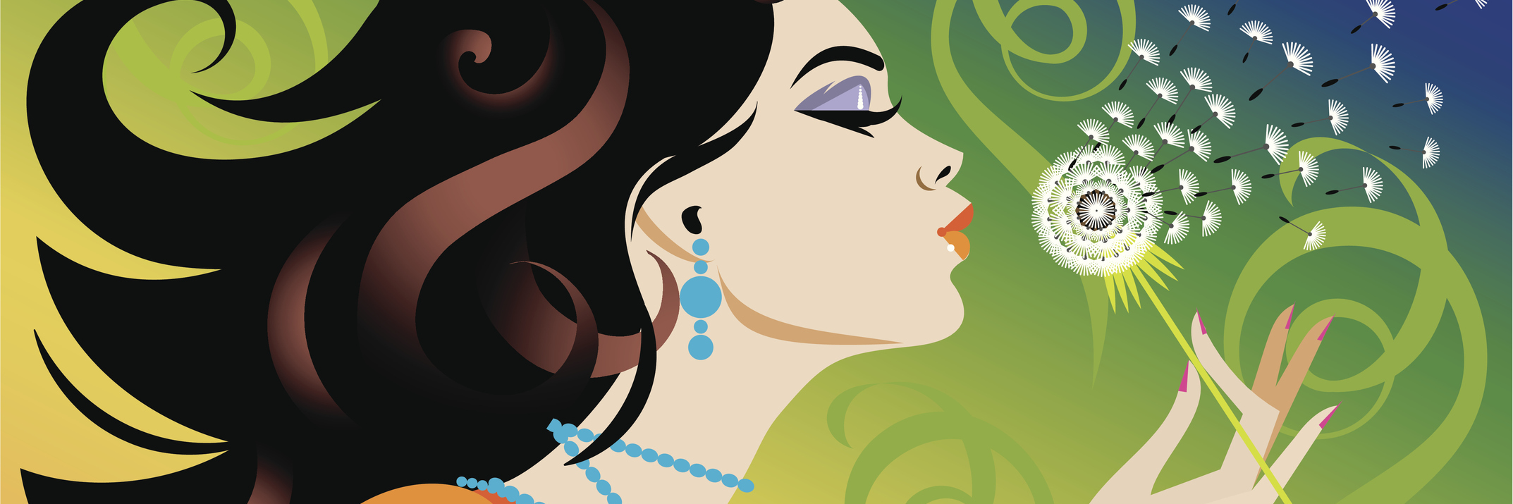 IBD, Crohn's Disease: Don't Push Yourself, Take It Easy illustration of woman blowing dandelion seeds